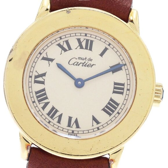 CARTIER Must Rondo SM beige Dial Quartz Ladies Watch - Picture 1 of 5